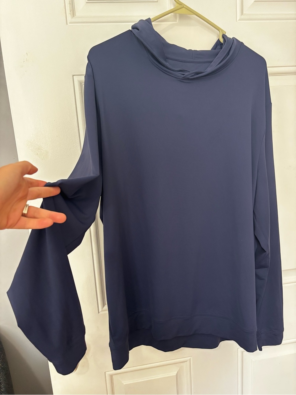 Johnnie-O motion hoodie navy large performance quonochontaug RI athletic tennis - Picture 2 of 9